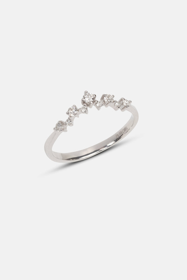  Bague Triangle 0,17 ct | Or blanc