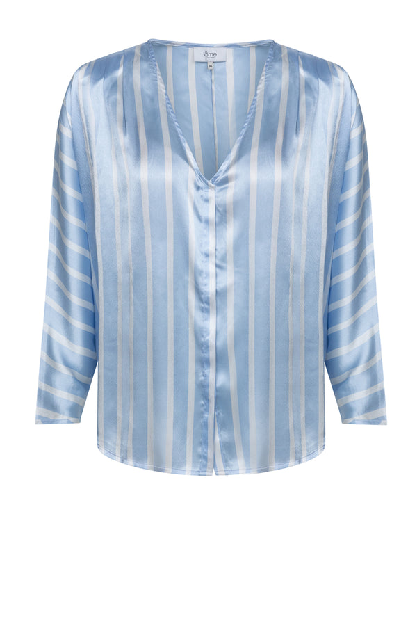 Chemise Louane à épaules rembourrées | Bleu