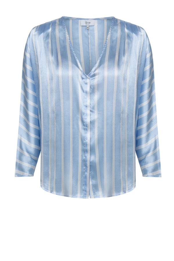 Chemise Louane à épaules rembourrées | Bleu