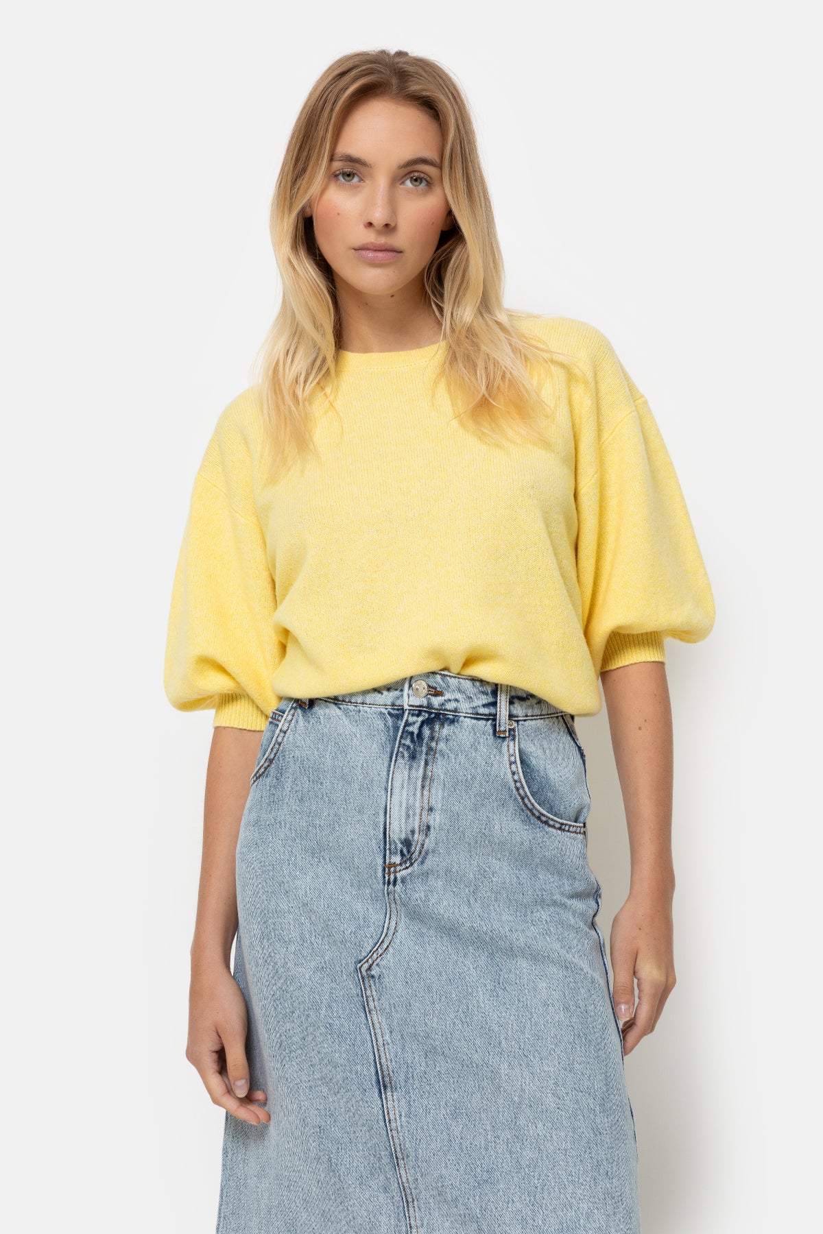 Laurent Wool Sweater | Yellow