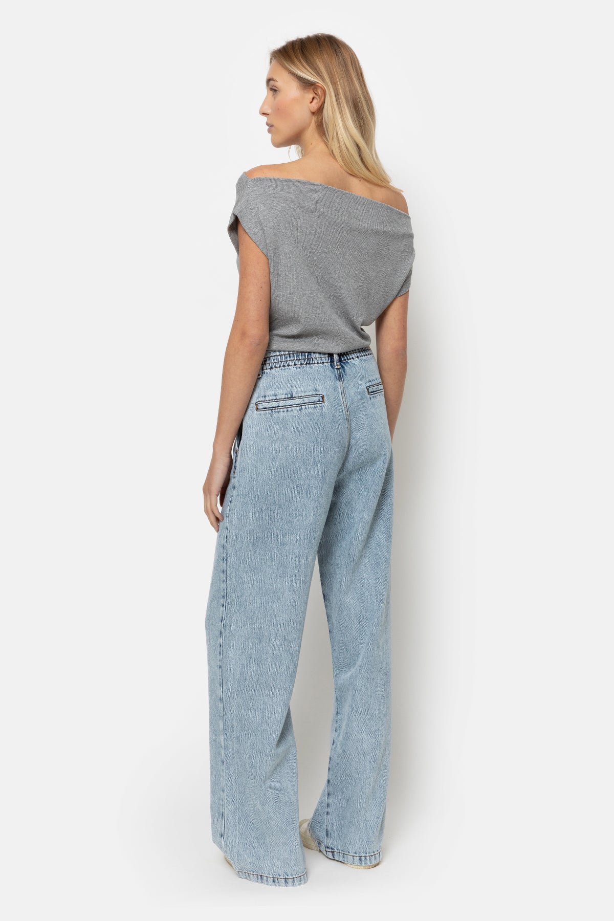 Lexi Off Shoulder Top | Marled Grey