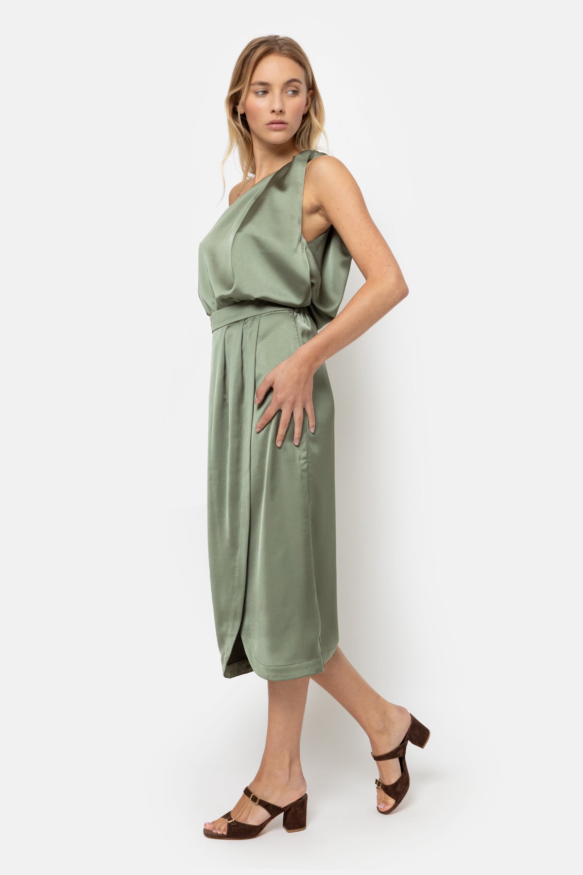 Lulah One-Shoulder Top | Khaki