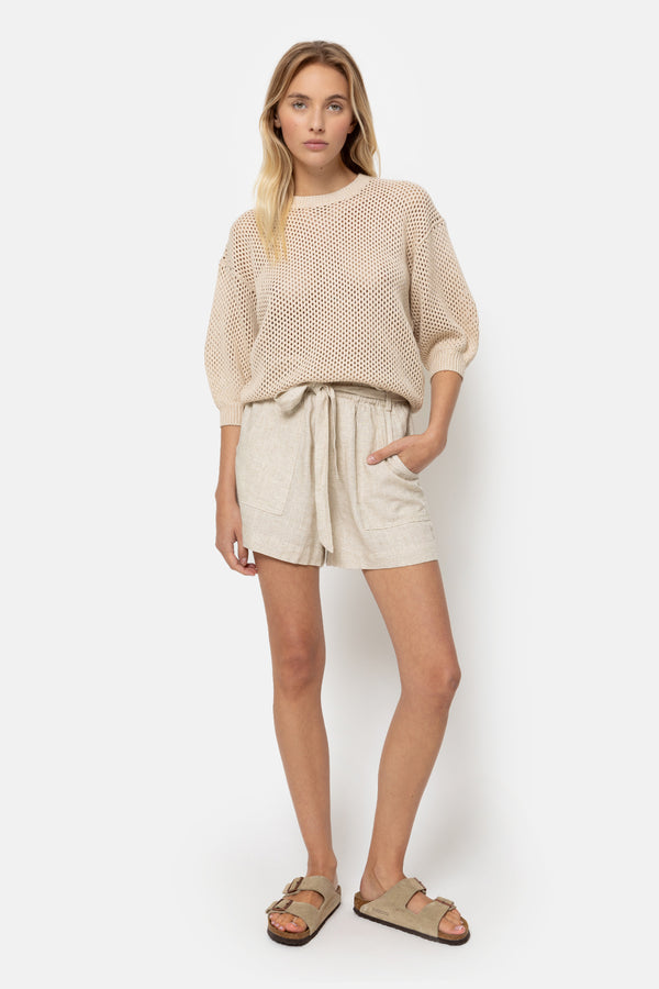 Laurent Crochet Sweater | Beige