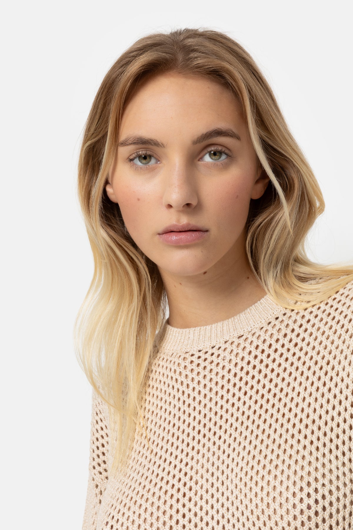 Laurent Crochet Sweater | Beige