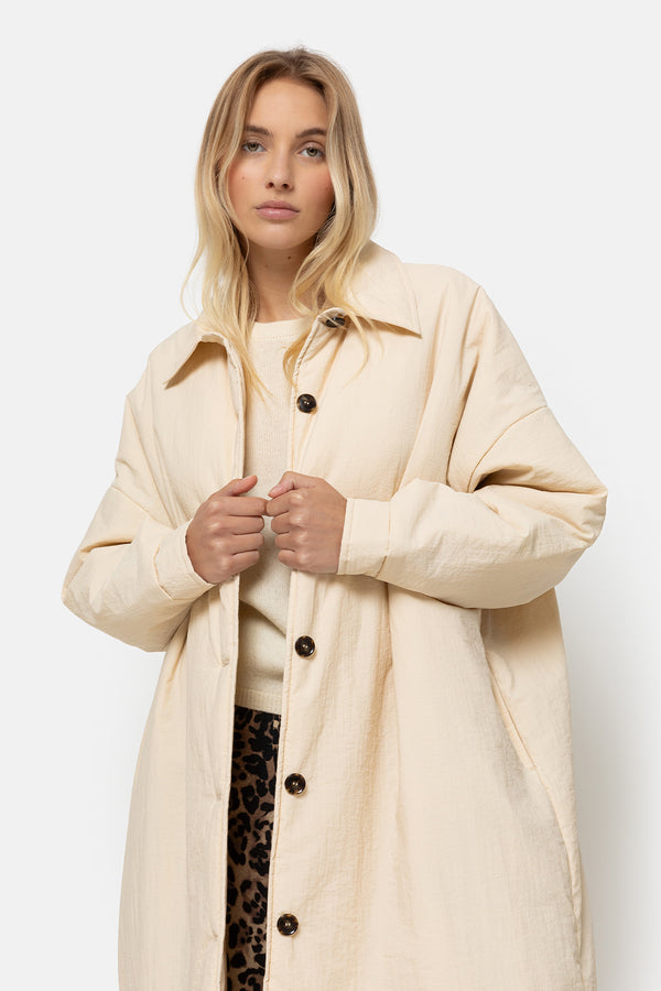 Lalee Long Duffel Coat | Off White