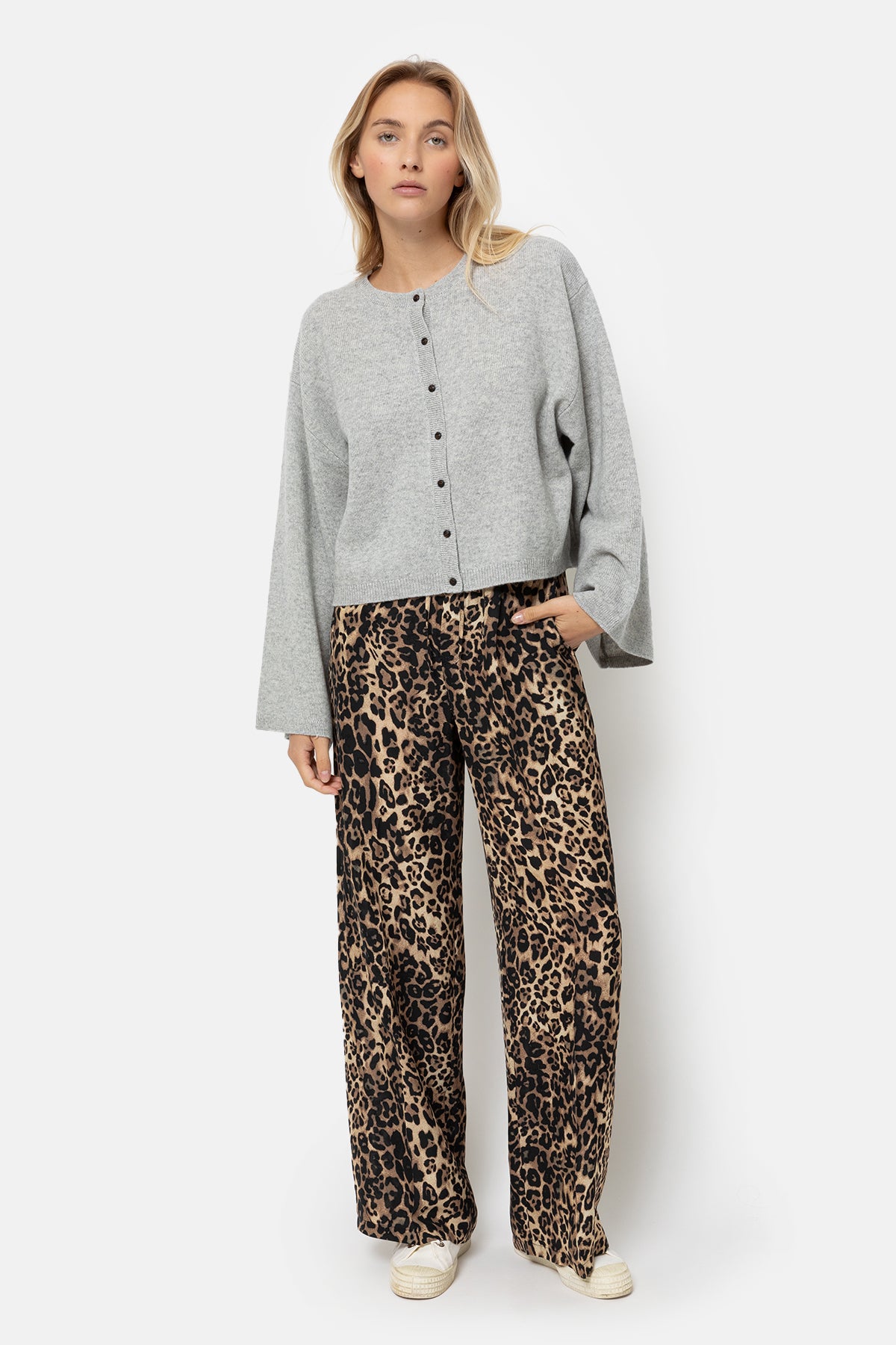 Jules Wide Pants | Leopard