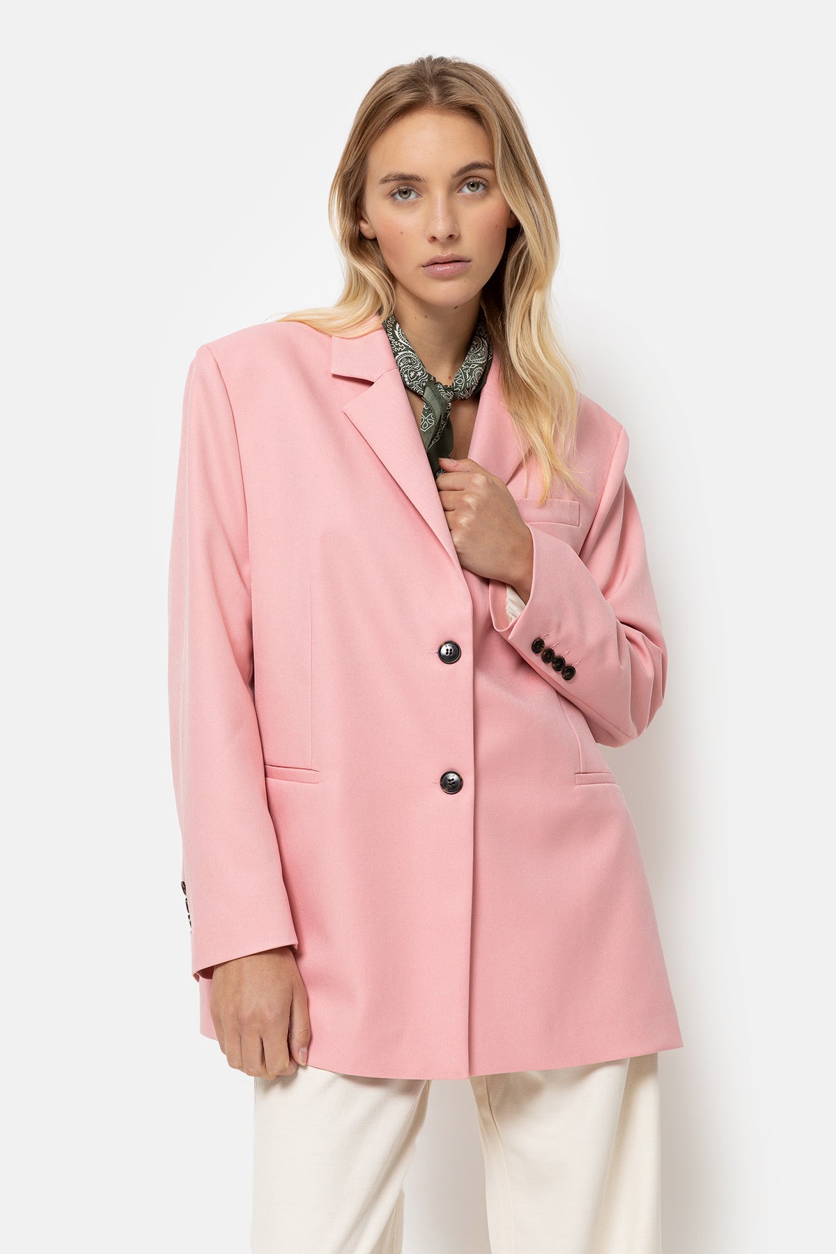 Julian Oversized Single Breasted Blazer | Pink