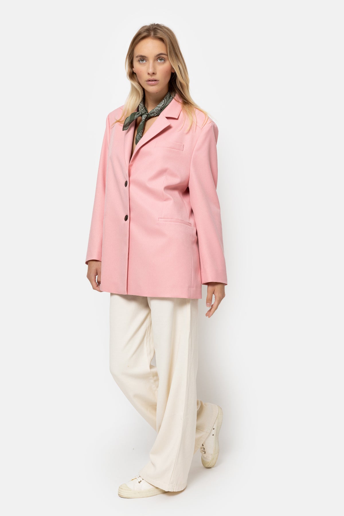 Julian Oversized Single Breasted Blazer | Pink