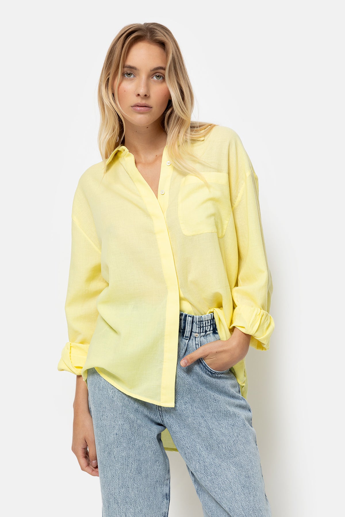 Chemise oversize Daddy | Jaune