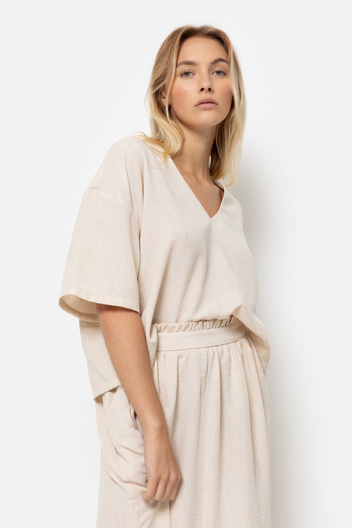 Lol Linen Top | Beige