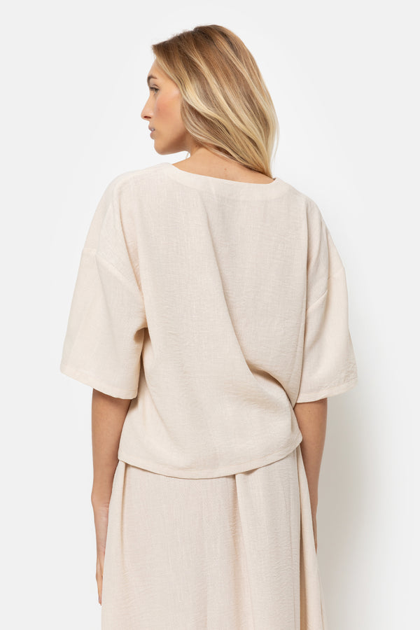 Lol Linen Top | Beige