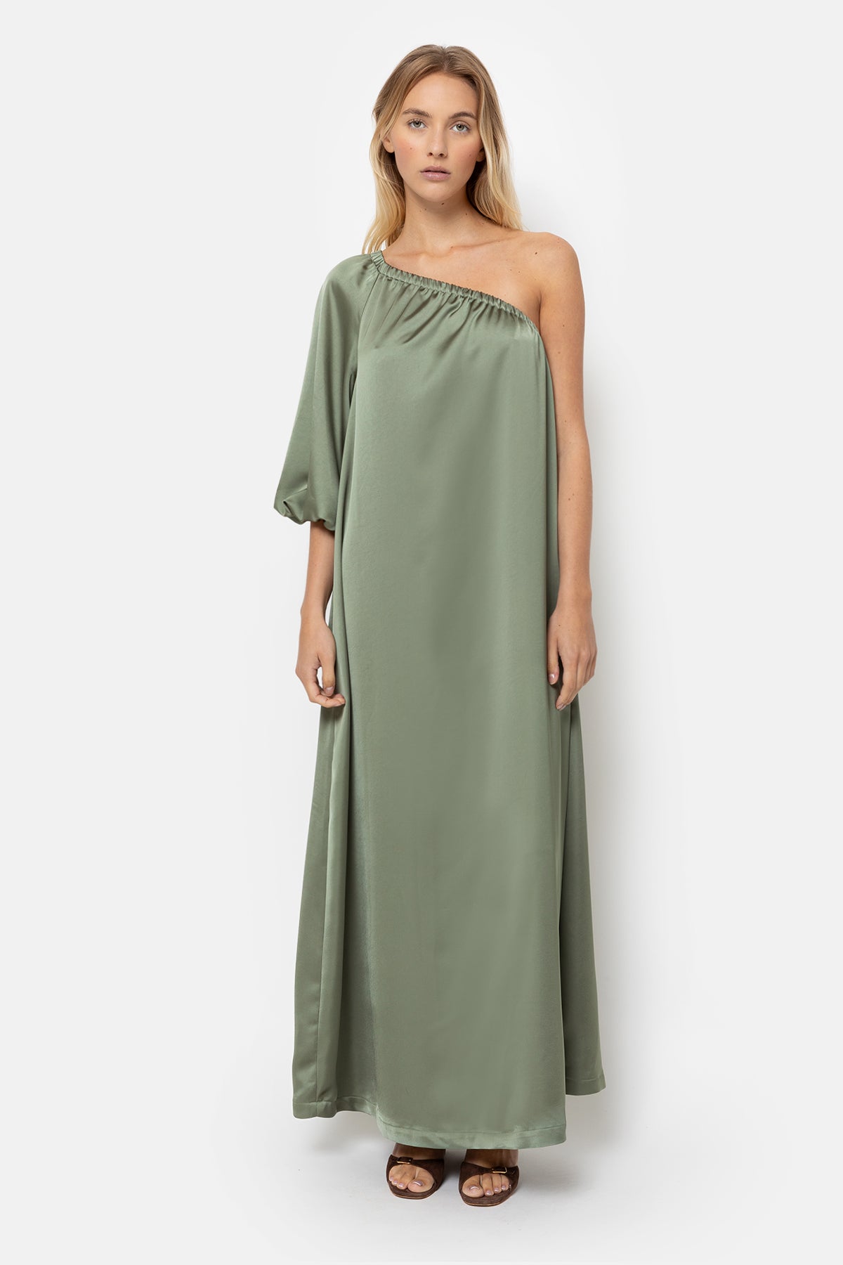 Jackie One-Shoulder Dress | Khaki