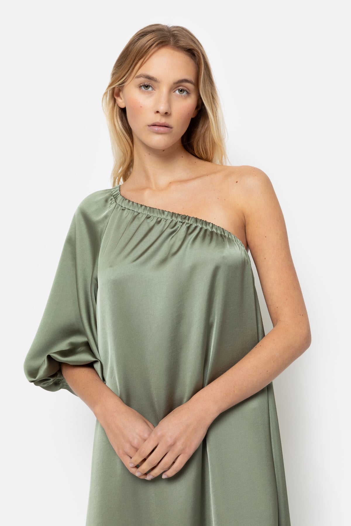 Jackie One-Shoulder Dress | Khaki