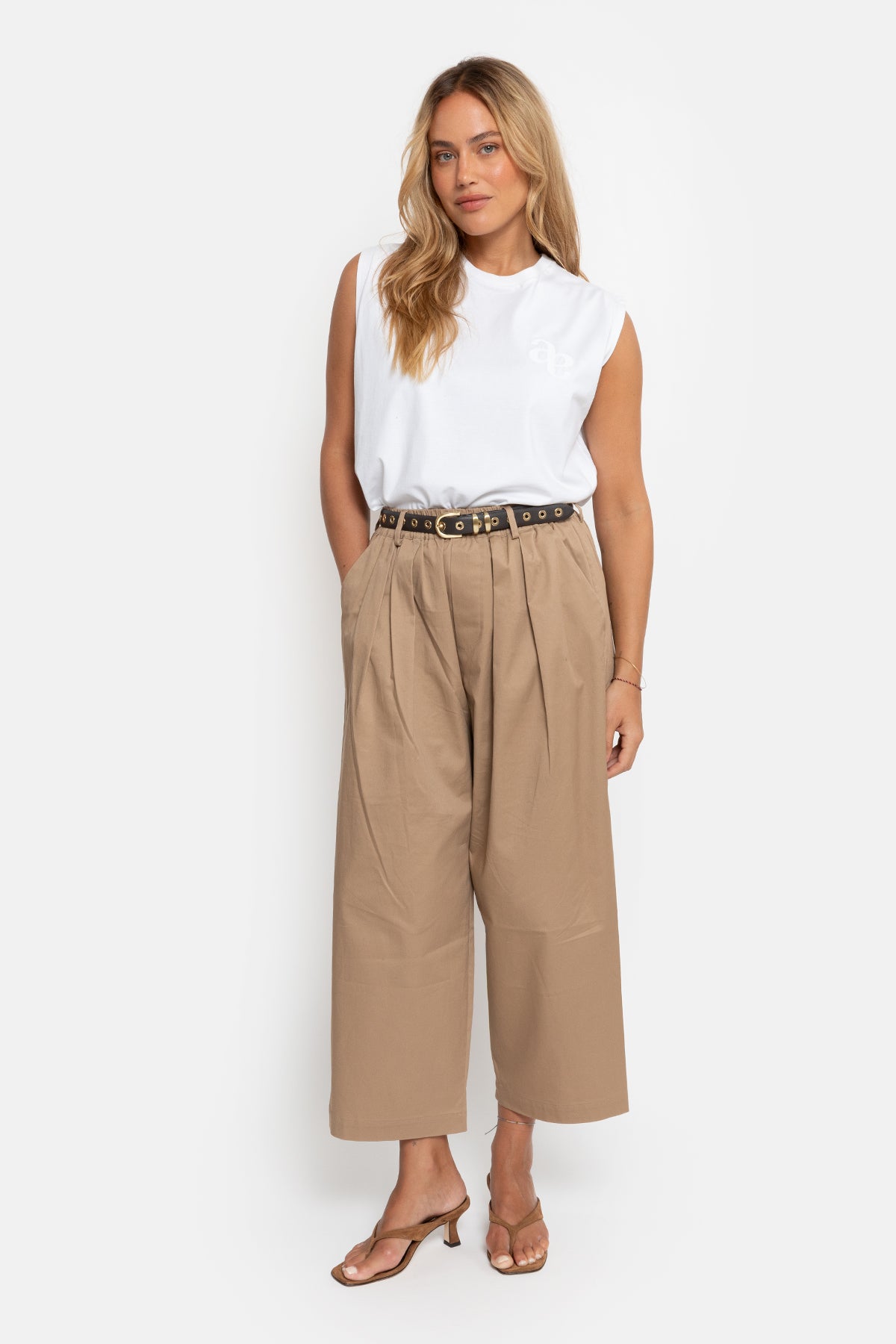 Leon-E Leather Belt | Dark brown