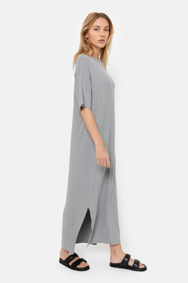 Eva Rib Dress | Marled Grey