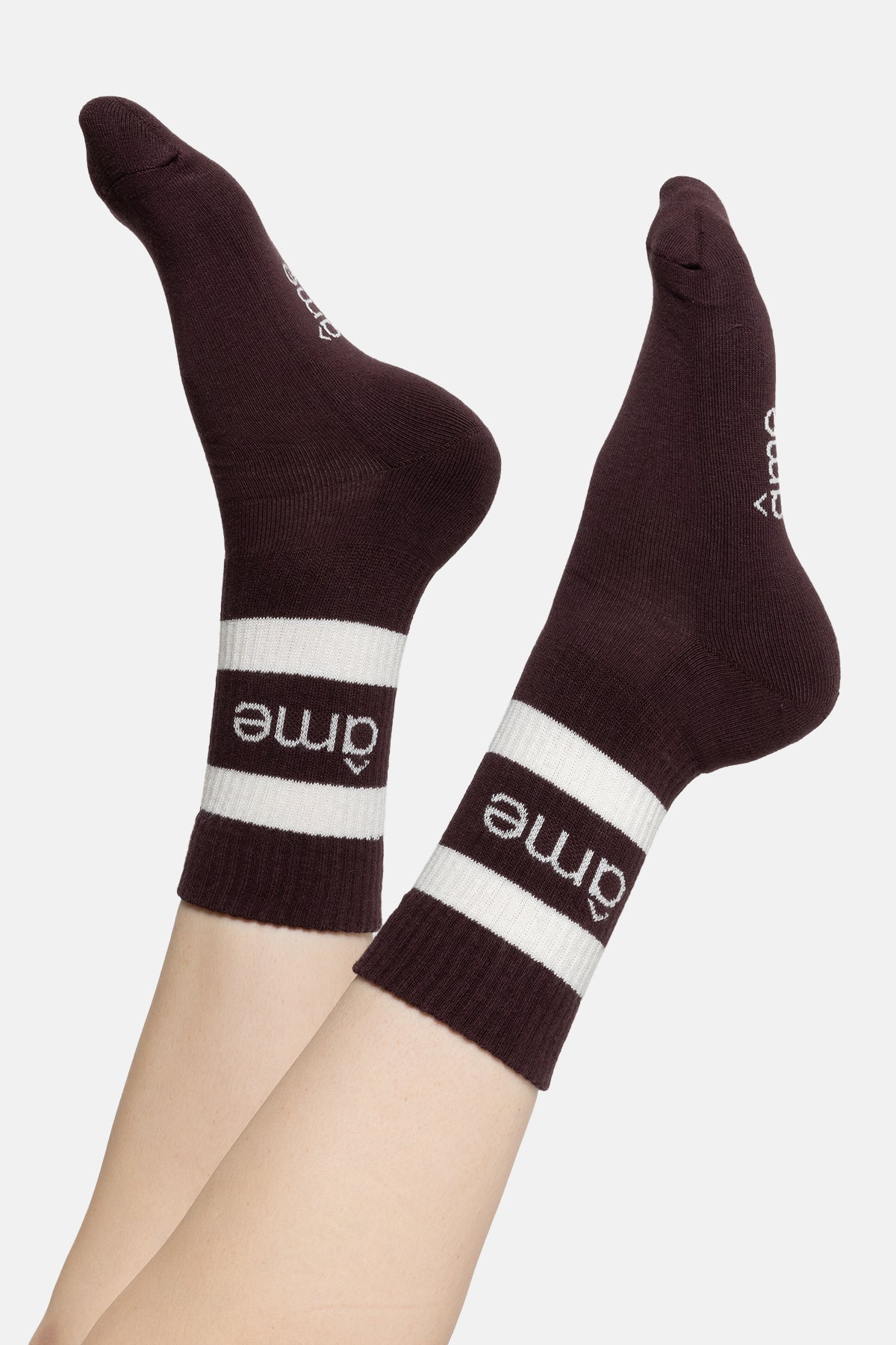 Diego Socks | Plum & White