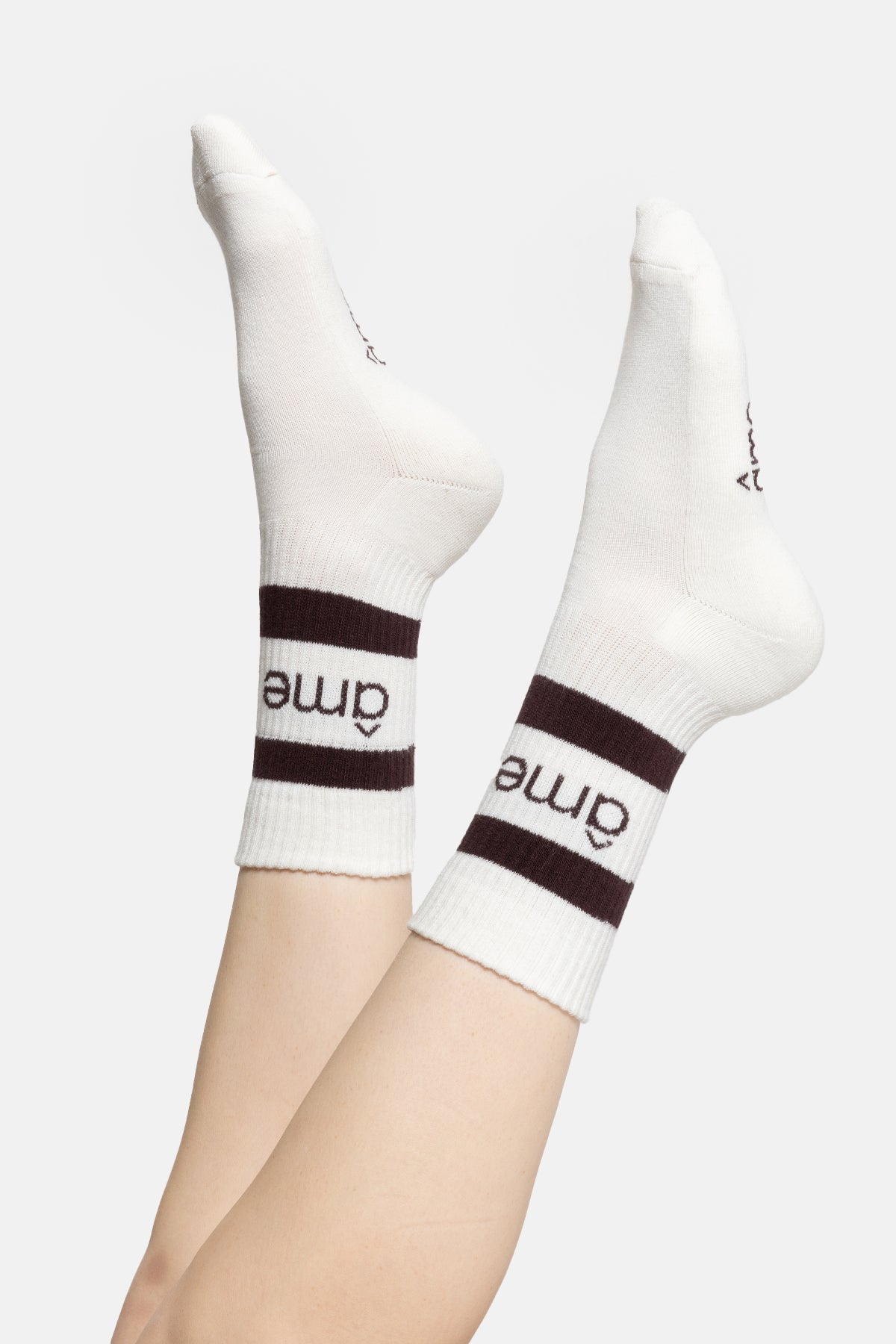 Diego Socks | Ecru & Plum