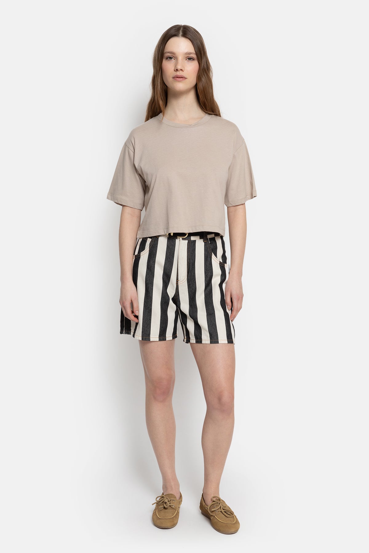 Nanny Striped Shorts | White & Blue