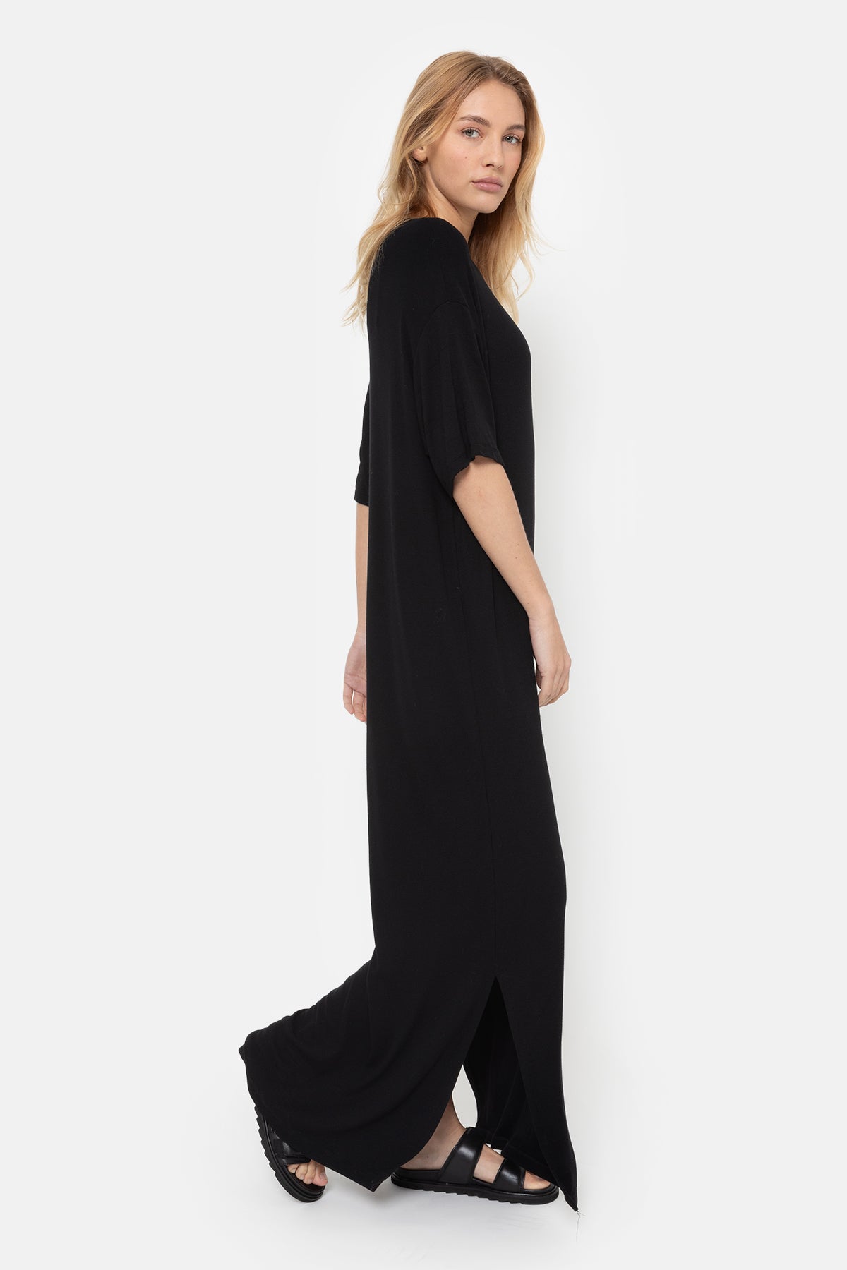 Eva Rib Dress | Black