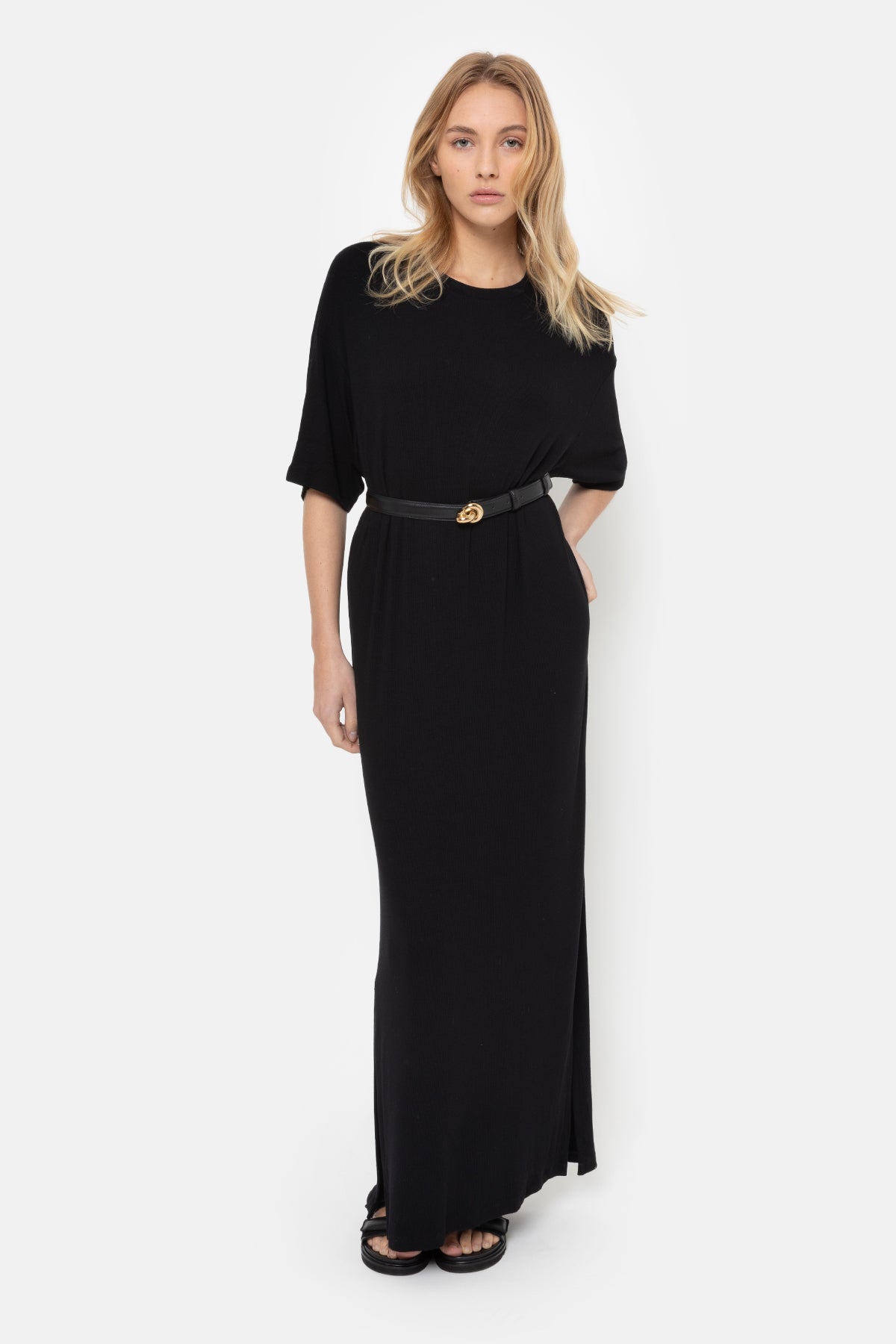 Eva Rib Dress | Black