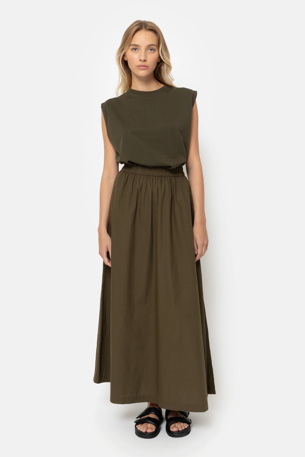 Kilt Long Skirt Dark Green Ame antwerp