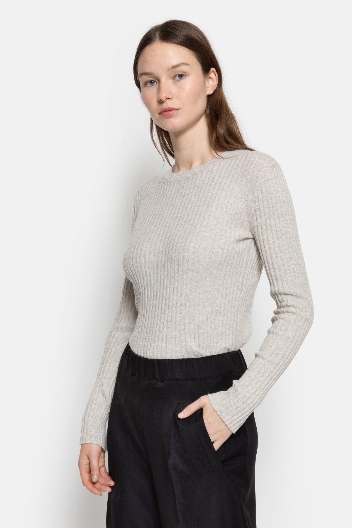 Newton Knitted Sweater | Light Grey