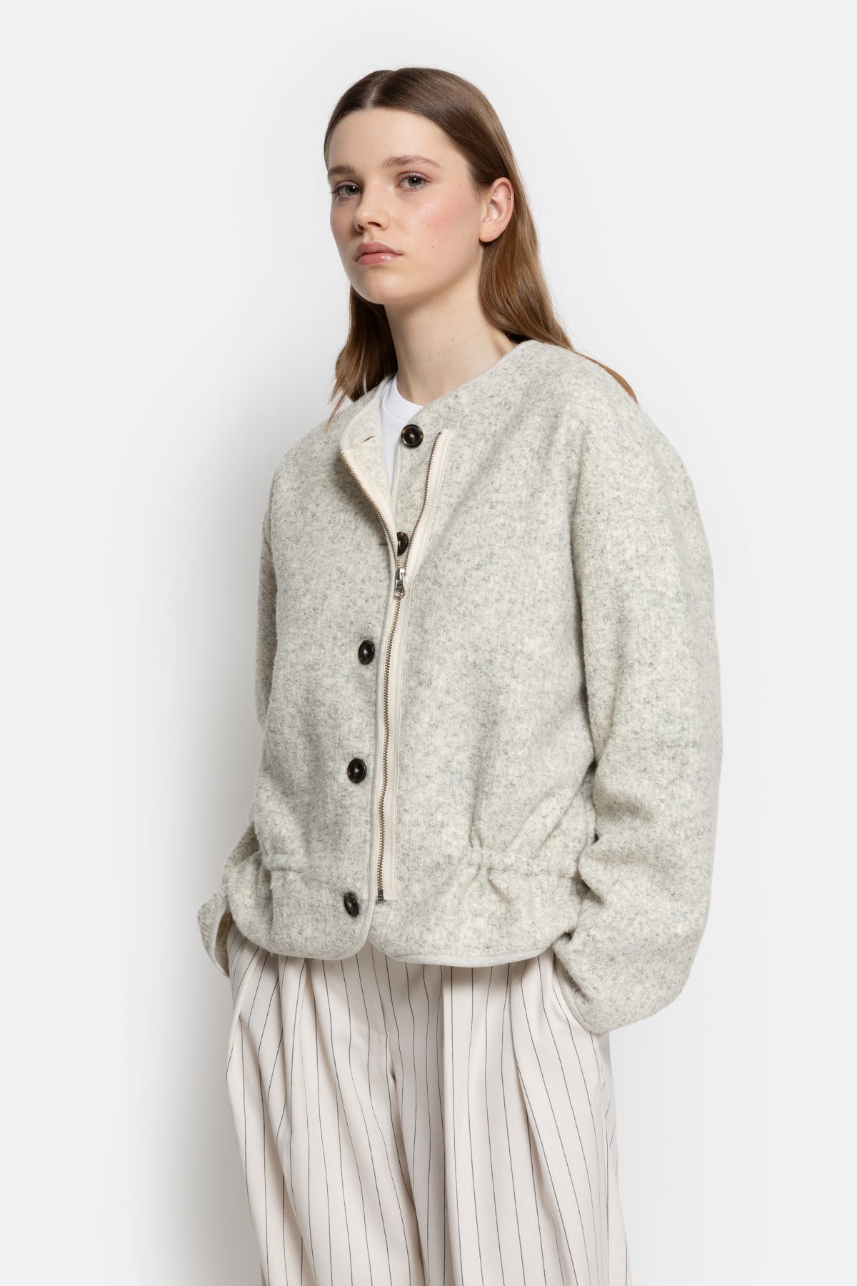 Need Wooly Jacket | Light Marled Grey