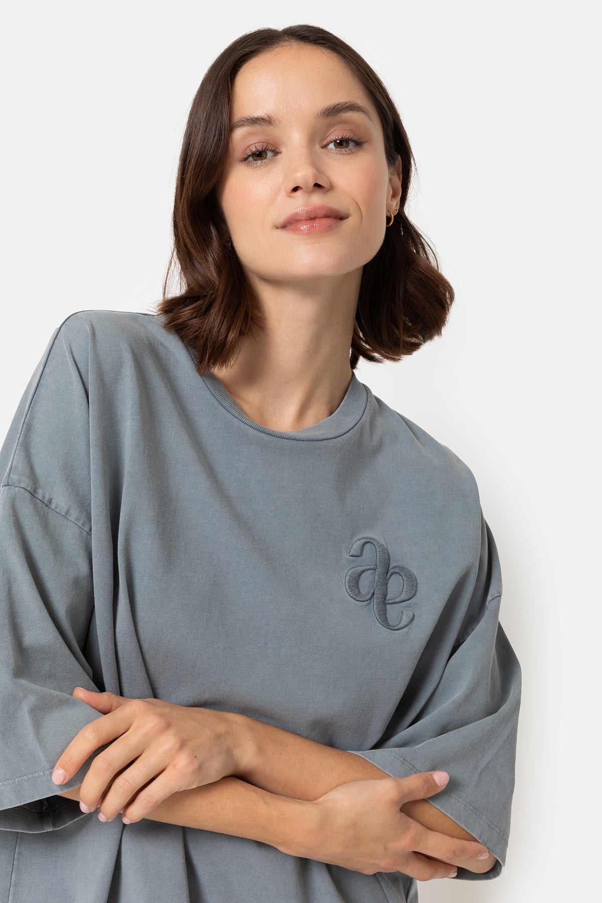 Eloise-A Boxy T-Shirt | Vintage Grey