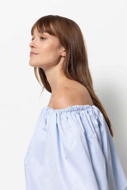 Now Off Shoulder Top | Light Blue