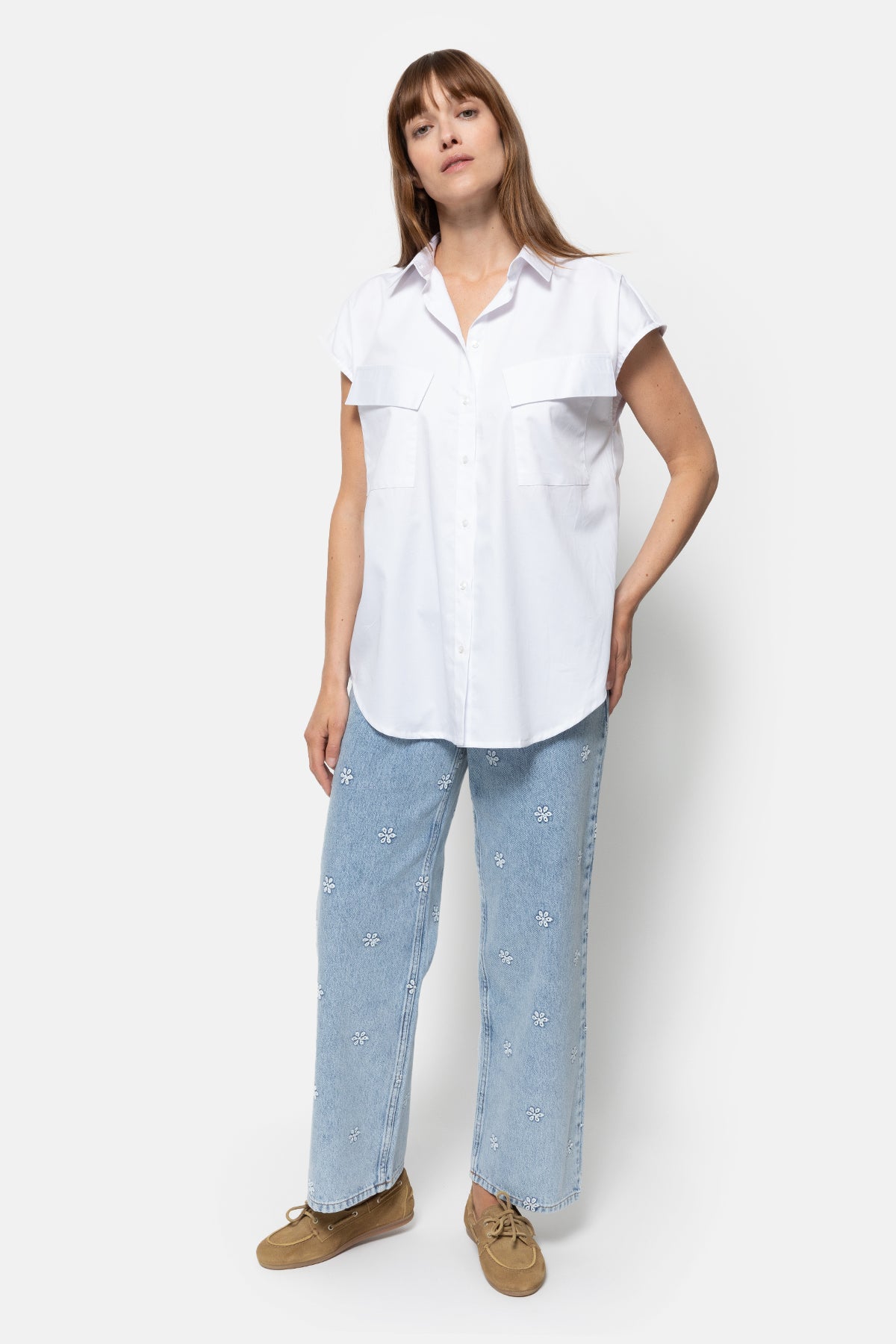 Nisrine Sleeveless Shirt | White