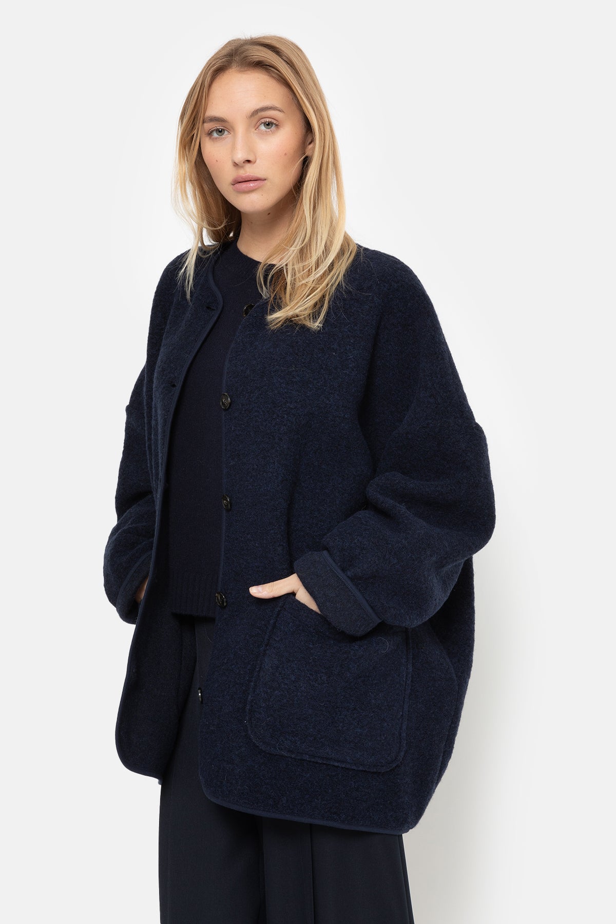 Hannah Veste Laineuse | Bleu Marine