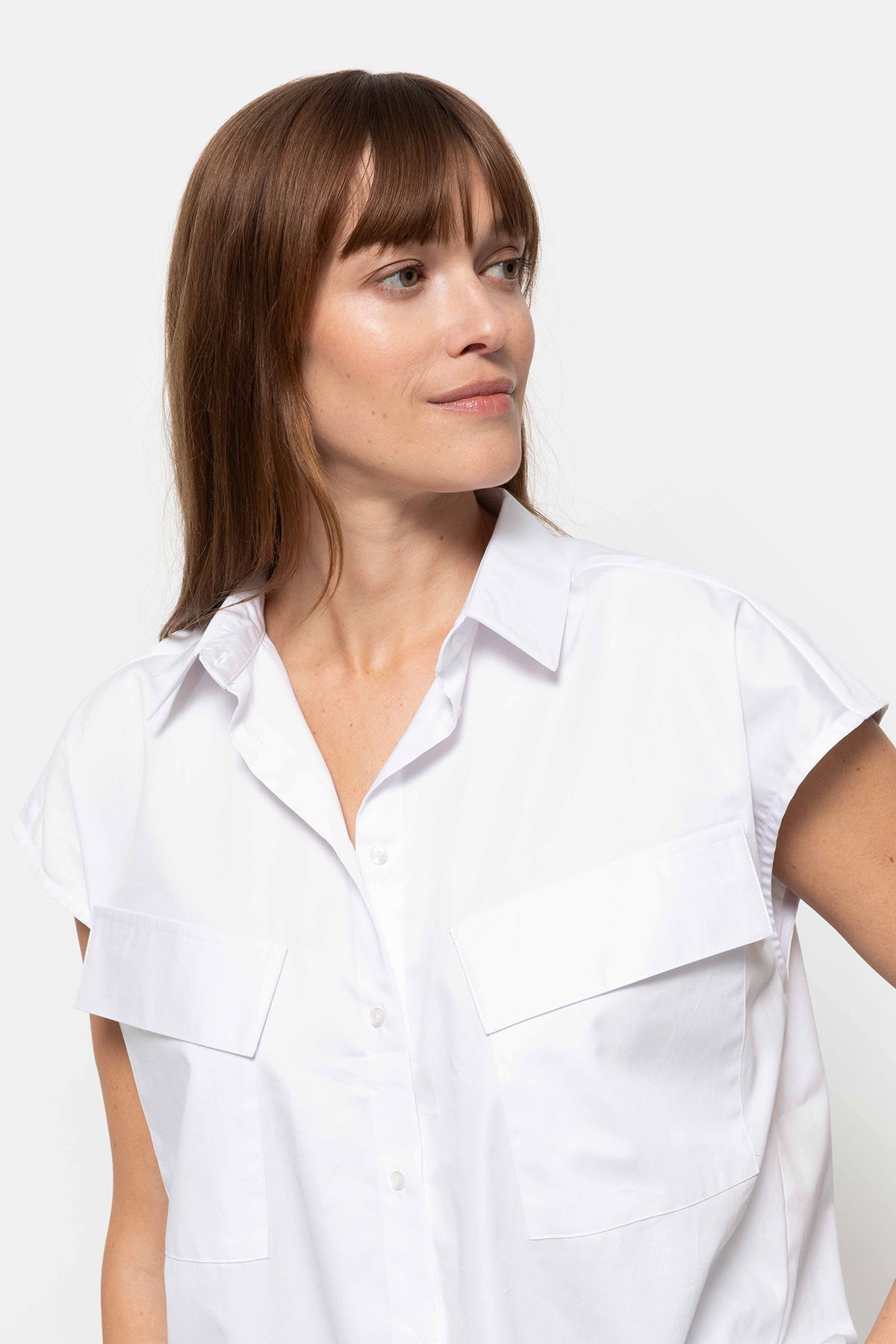 Nisrine Sleeveless Shirt | White – Âme antwerp