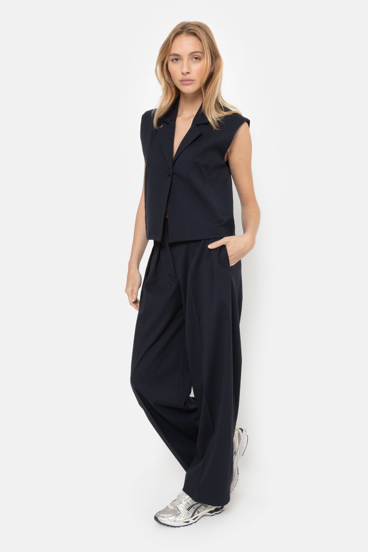 Michel Pantalon Large | Bleu Marine
