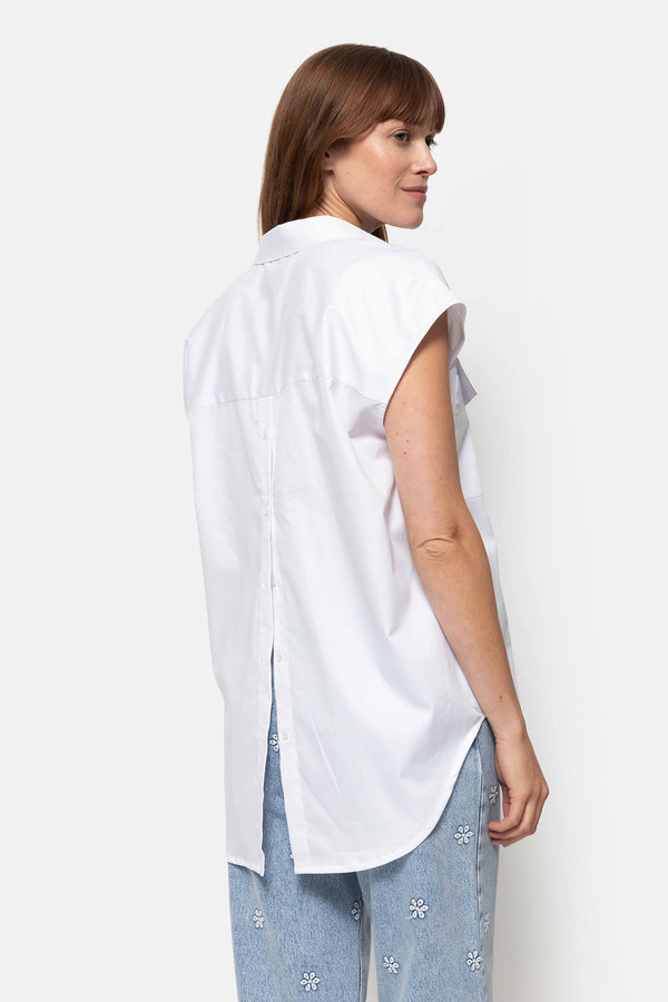 Chemise sans manches Nisrine | Blanc