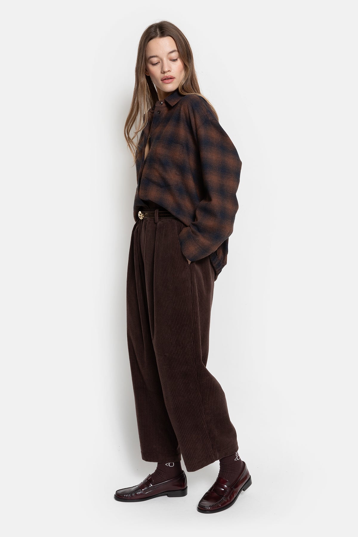 Oops Shirt | Carreaux Marron