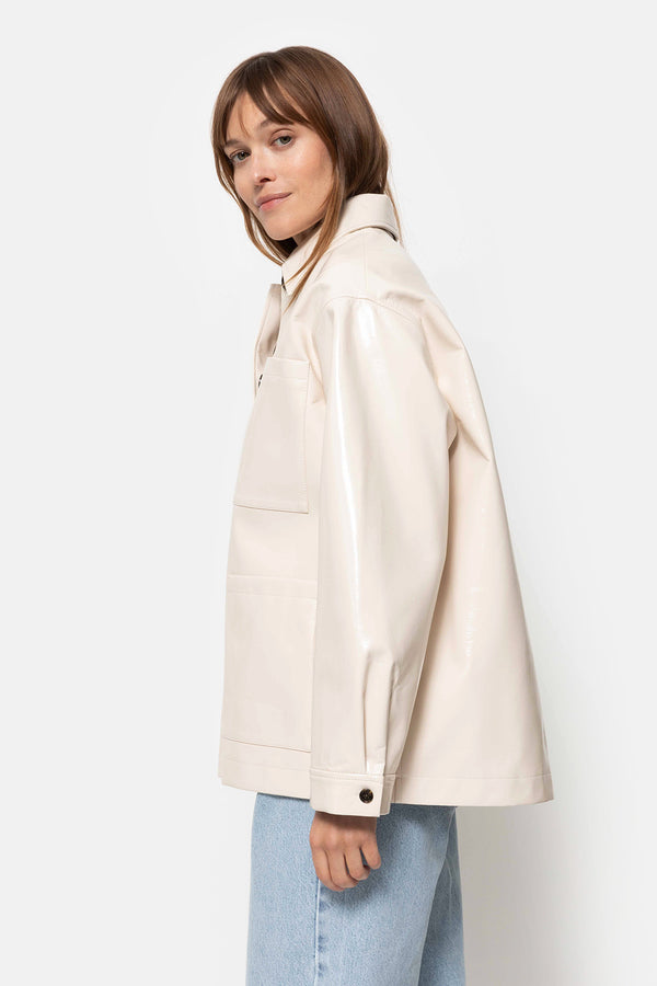 Veste Nope en similicuir | Blanc Cassé