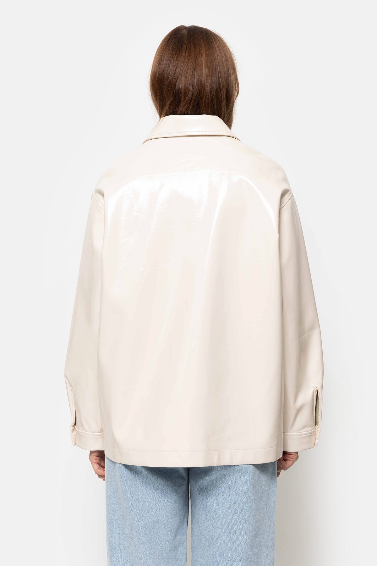 Veste Nope en similicuir | Blanc Cassé