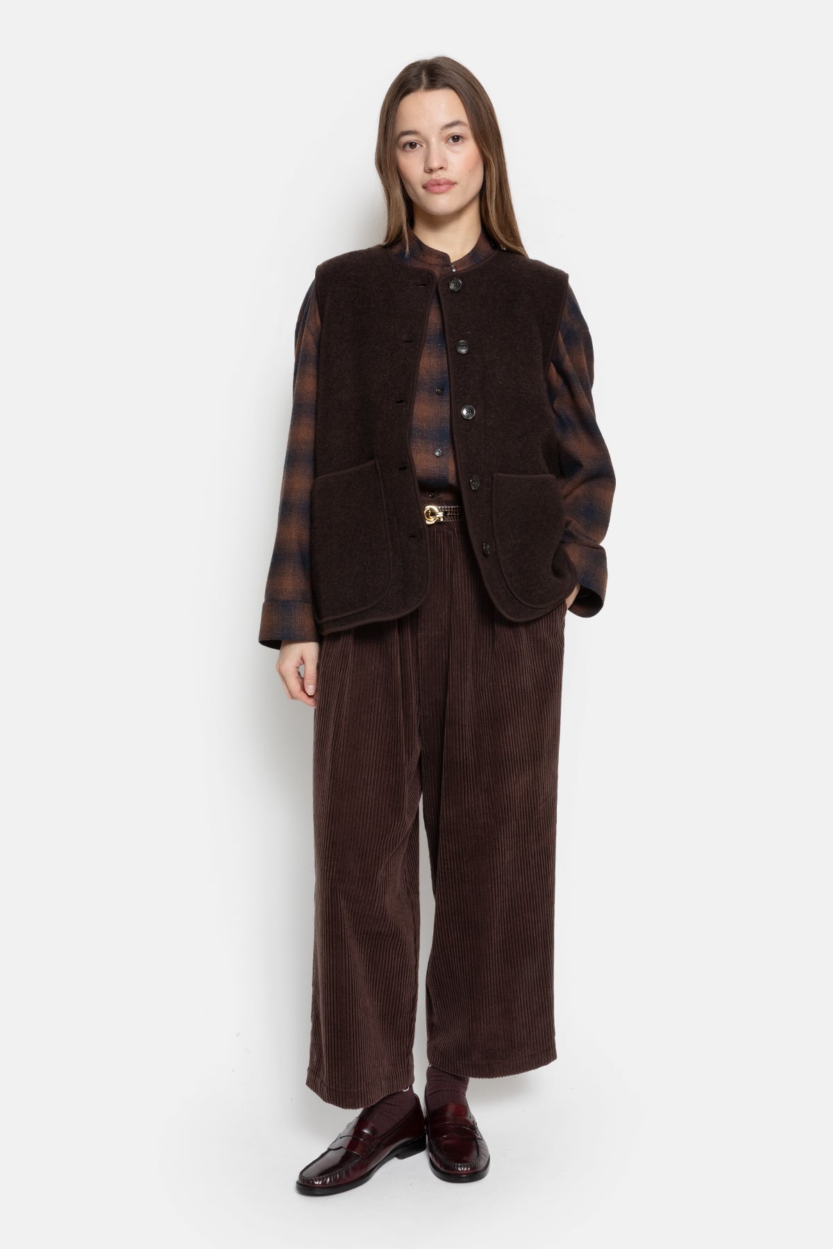 Madison Wooly Veste Sans Manches | Marron