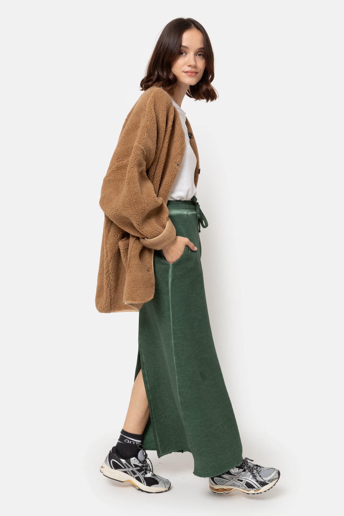 Gauge Jersey Skirt | Dark Green