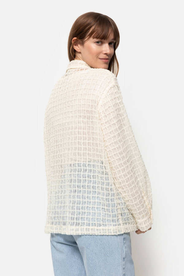 Veste en dentelle Nope | Blanc Cassé