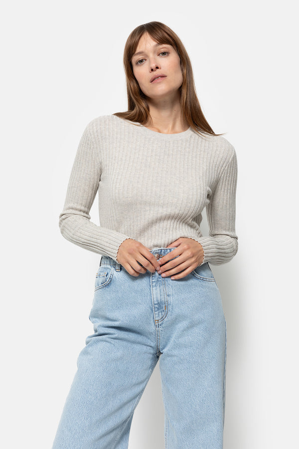 Newton Knitted Sweater | Light Grey