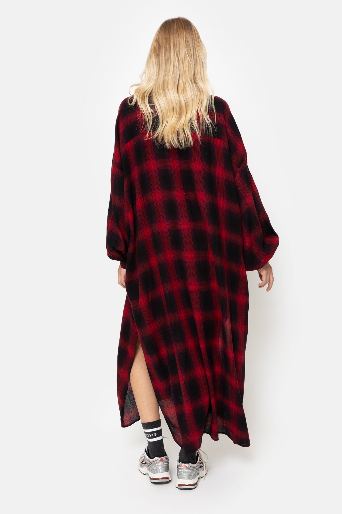 Long flannel shirt dress on sale