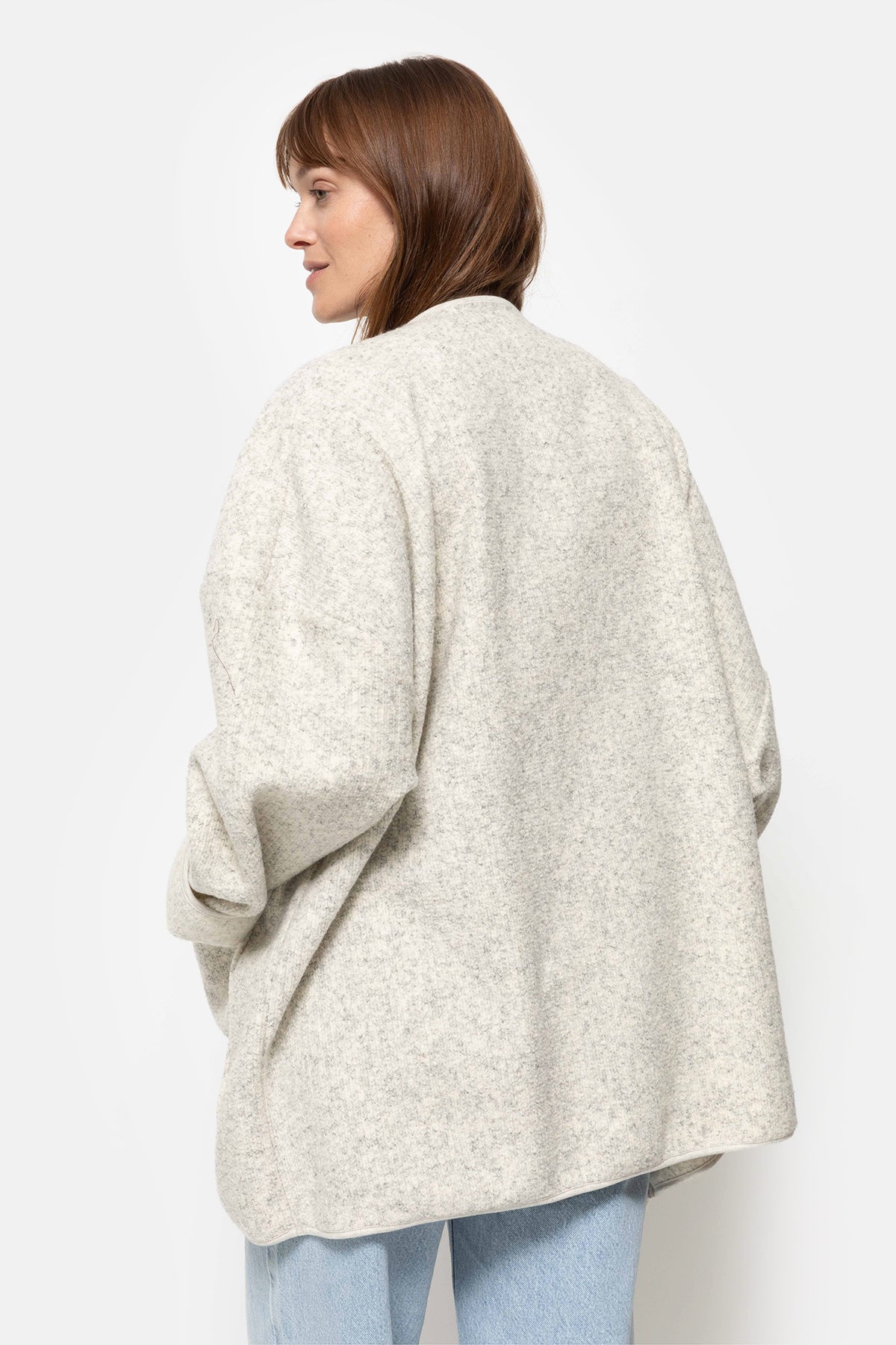 Hannah Wooly Jacket | Light Marled Grey