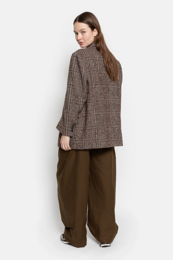 Oyster Wooly Blazer | Checks