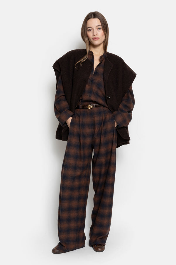 Ines Wooly Oversized Jacket |  Brown