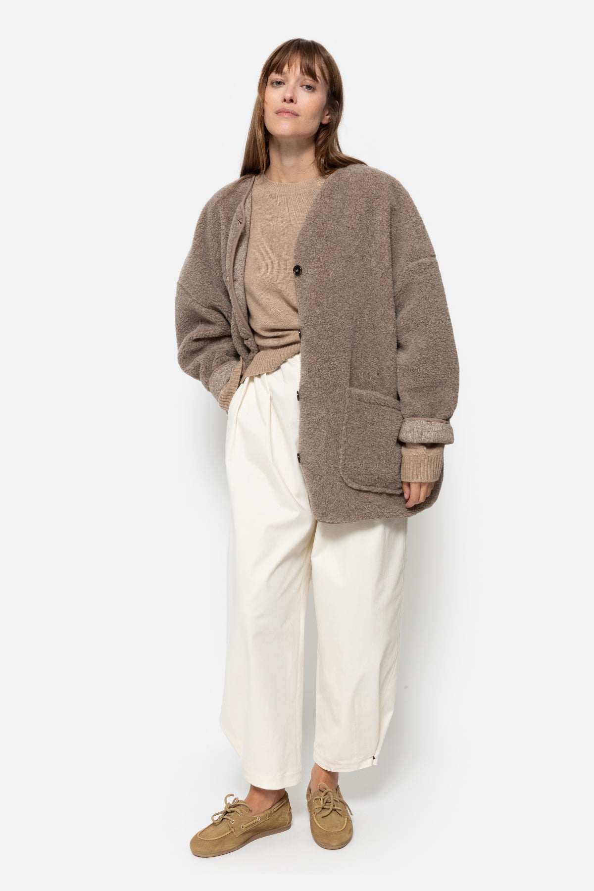 Manteau Hannah en Teddy | Taupe