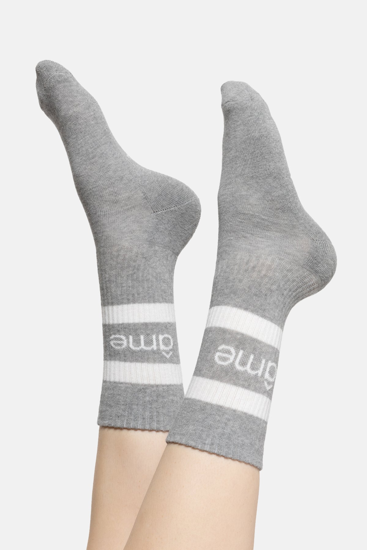 Diego Socks | Light Grey & White