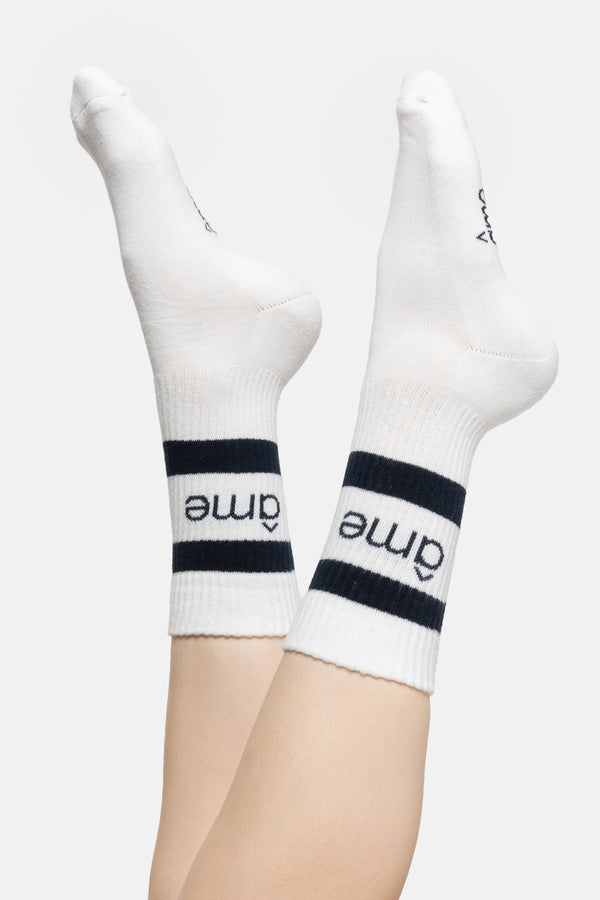 Diego Socks | White & Navy