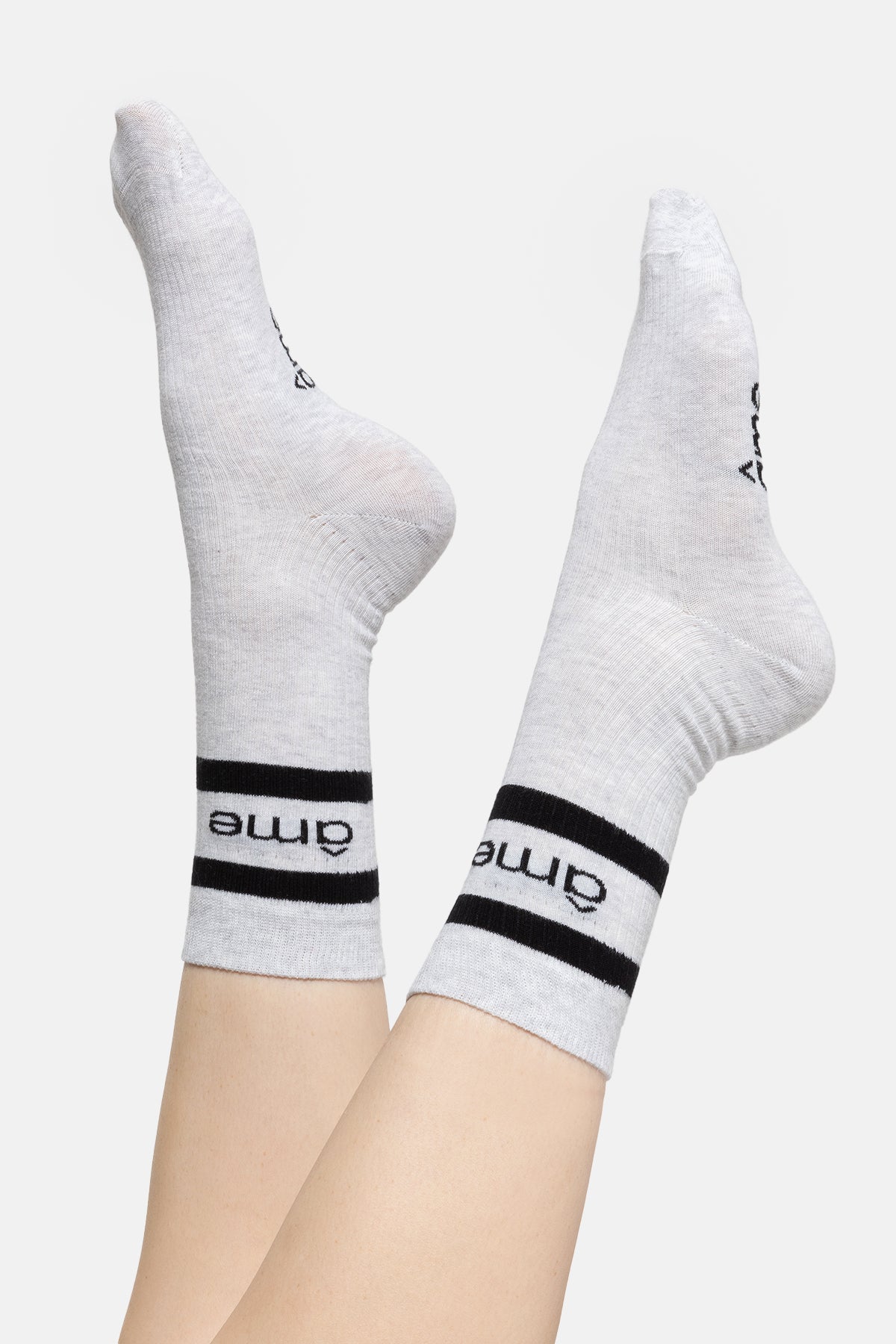  Chaussettes Kanye | Gris Clair & Noir