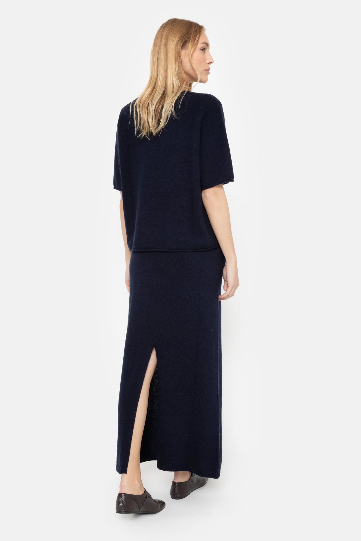 Jupe Longue Tricot Maggy | Bleu Nuit